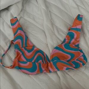 Colorful Swirl Women's Swim Top XS (aurelle brand)